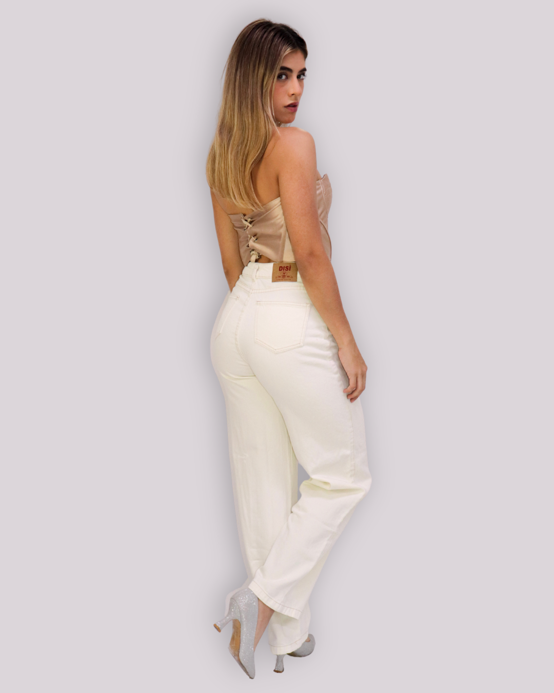 JEAN NATURAL TIRO ALTO PIERNA ANCHA BAGGY