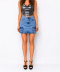 FALDA EN JEAN CARGO