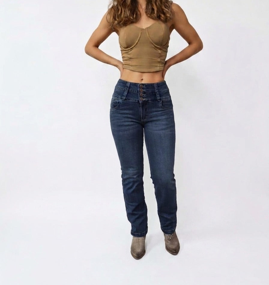 JEAN TIRO ALTO BOTA RECTA